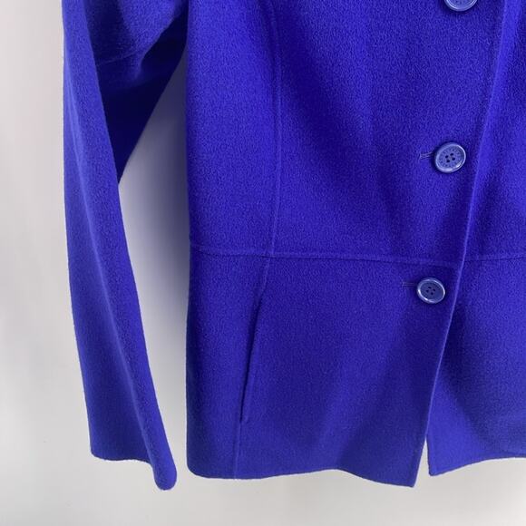 NWT Talbots brushed wool unlined button up blazer top sz 6P - Picture 3 of 6